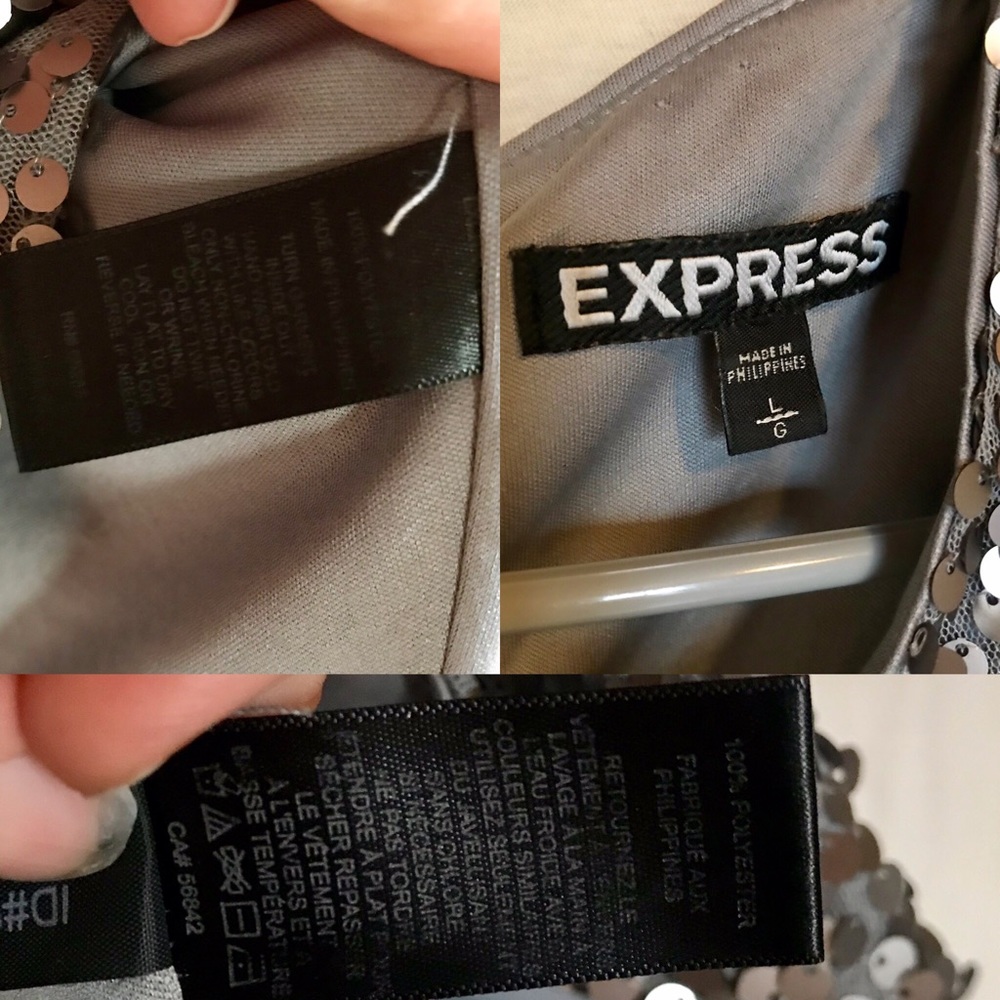 Express silver sequin crop - Picture 3 of 3